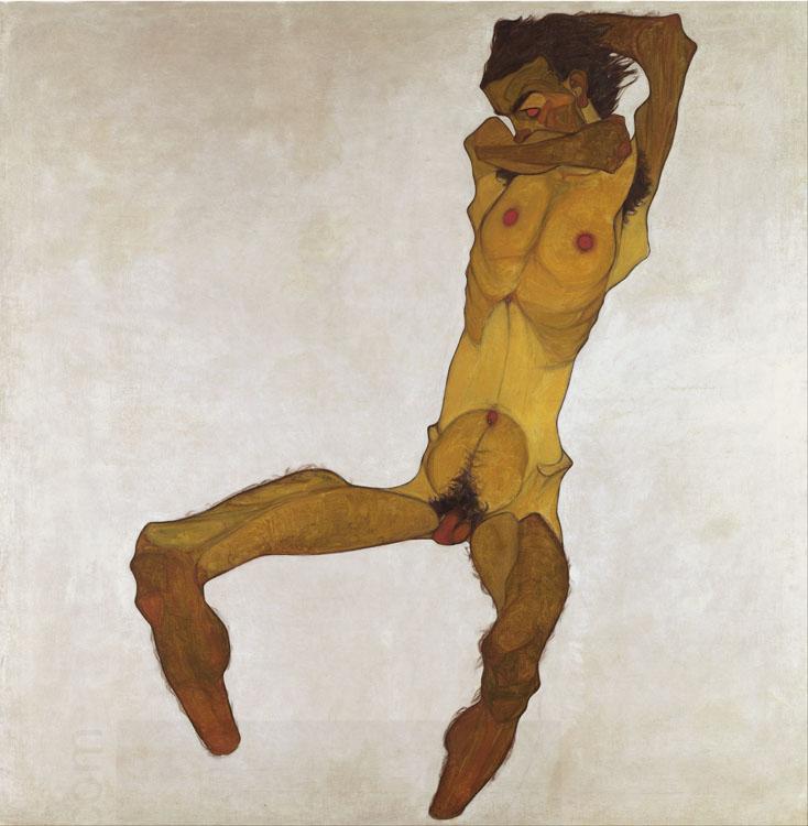 Egon Schiele Seated Male Nude (mk12) China oil painting art